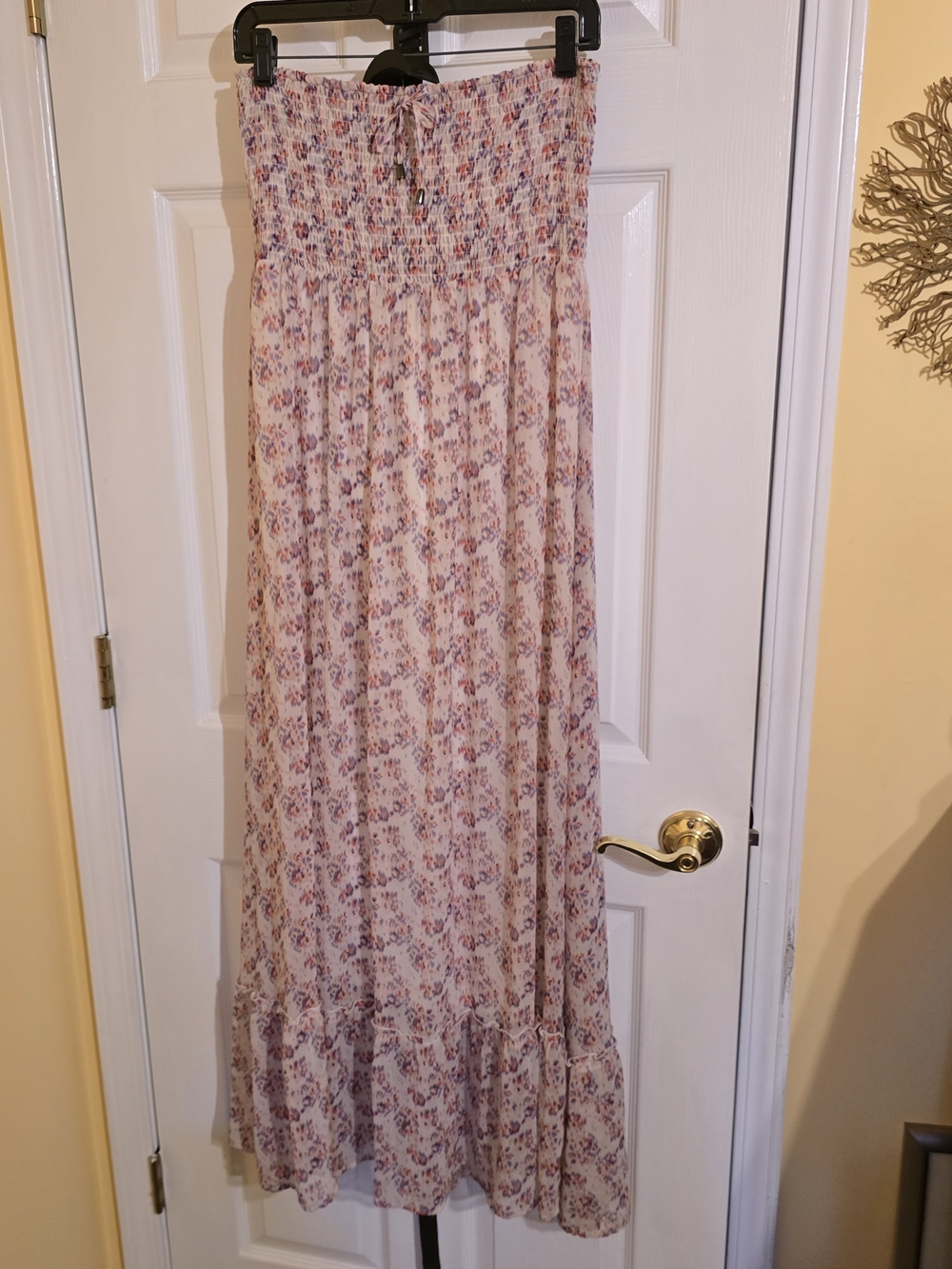 Romeo & Juliet Couture Pink Floral Smocked Maxi Dress